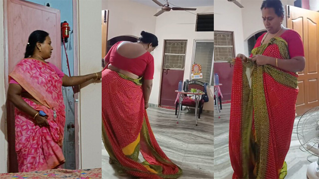 Mom Dress Change Infront of son Secretly Recorded