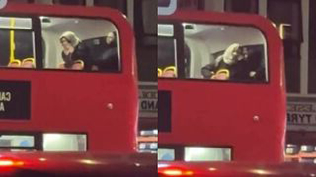 Hijab Girl Fucking Inside Double Decker Red  Bus On New Year
